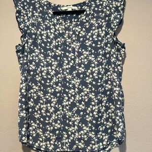Fun 2 Fun Navy Floral Blouse